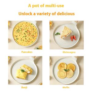 Juego de utensilios de cocina antiadherentes <span class=keywords><strong>Carote</strong></span> para el desayuno, panqueques antiadherentes de mármol, juego de utensilios de cocina fundidos a presión de Pizza, sartén crepé, sartén para saltear - Product Image 4