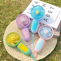 Ventilador de escritorio portátil con carga USB, Mini ventilador de bolsillo de mano, tres vientos para uso en coche, ventilador de mano recargable con flores de hadas