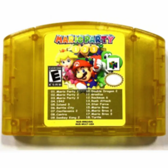 Alta qualidade 18 em 1 jogos para Super Mario Party 1 2 3 Cartão Retro Video Game para N64