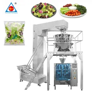 Automatische Mehrkopf-Wagenmaschine 500 g 1000 g Tiefkühl-Körnchen Fleischkuchen Teigtaschen Gemüse Verpackungsmaschine