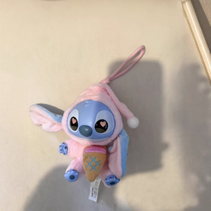 Stitch Plush Key Chain Pink <b>Hat</b> Ice Cream Pendant 3D Shape Collectible Toy Zhejiang Origin - Product Image 1