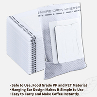 Sachets à fond plat en aluminium noir haute barrière, réutilisables, pour le stockage des grains de café, sacs à café avec valve