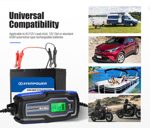 <span class=keywords><strong>Cargador</strong></span> de Batería Inteligente ATEM POWER 4A 6V/12V CA a CC con Pantalla Digital LED y Enchufe Europeo - Product Image 6