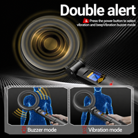 Détecteur de métaux portatif pliable 360 °   Détecteur de trésors de haute sensibilité pour pièces d'or avec alarme vibratoire LCD