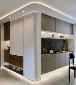 Armoire à chaussures durable personnalisée Arc avec un design moderne pour le salon et la salle à manger, rangement en bois de haute qualité - Product Image 2