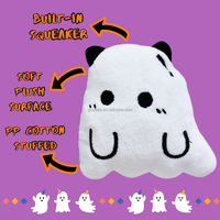 Jouets en peluche couineurs pour chien sur le thème d'Halloween : chauve-souris, citrouille, fantôme mignons