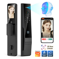 Serrure de porte électronique intelligente Smart Life avec empreinte digitale, mot de passe, reconnaissance faciale 3D, interphone et détection de paume PST-DDL4-TY