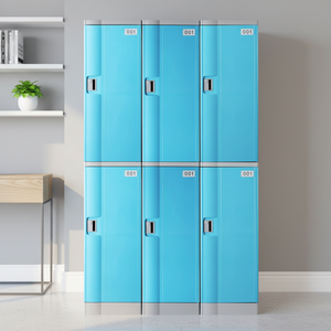 Toppla Gym Locker Durable Eco-Friendly Waterproof ABS Plastic Key Lock Storage <b>Cabinet</b> with 14 Compartments - Product Image 1