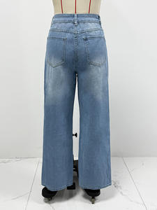 <span class=keywords><strong>Jeans</strong></span> Larghi da <span class=keywords><strong>Donna</strong></span> a Vita Alta, Pantaloni a Zampa, <span class=keywords><strong>Jeans</strong></span> Dritti e Larghi, Pantaloni Casual Primaverili, Pantaloni Lunghi Streetwear, <span class=keywords><strong>Jeans</strong></span> a Gamba Larga - Product Image 4