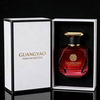 Flacon de parfum recommandé pour le Nouvel An, 100 ml, flacon en verre rouge personnalisé, flacon d'huile de parfum, flacon vide, boîte cadeau personnalisée