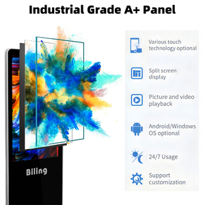 Quảng cáo hiển thị Android Totem tầng thường vụ kỹ thuật số biển Nhà Hàng quảng cáo <span class=keywords><strong>LCD</strong></span> màn hình 43inch màn hình cảm ứng kiosk - Product Image 3