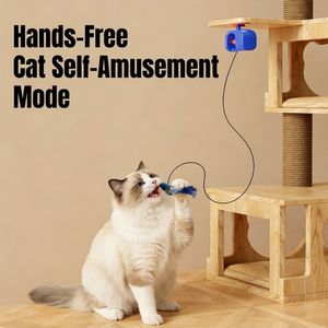 Jouet interactif intelligent électrique pour chat, à suspendre à la porte, avec plume d'oiseau, pour chats d'intérieur, jouet de <span class=keywords><strong>puzzle</strong></span> auto-entretenant en ABS - Product Image 1