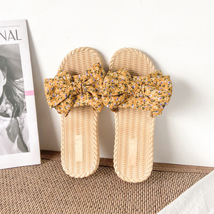 Sandales d'extérieur plates pour femmes, style coréen, nouvelle collection été 2026, polyvalentes, avec nœud, confortables pour la plage - Product Image 6