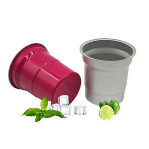 Tasses à boisson jetables écologiques en aluminium recyclable de 16 oz pour le camping, le vin et la bière lors de festivals - Product Image 2