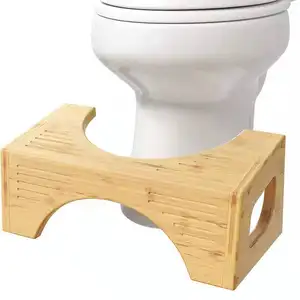HOSTK浴室便携式折叠定制天然马桶竹蹲便凳成人舒适