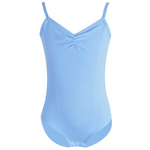 Maillot de Ballet para Niñas, de Algodón y Spandex, con Tirantes Finos, Sin Mangas, con Cuello en V y Detalle Cruzado en la Parte Delantera, para Danza, Entrenamiento y Gimnasia - Product Image 3