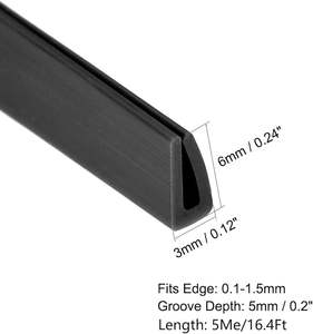 אטם גומי בצורת U מסוג EPDM לייצור דלתות, פס איטום קצה גומי לארונות, פס גומי EPDM עמיד לקרינת UV - Product Image 4