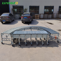 Convoyeur à rouleaux LIANGZO en acier robuste, flexible et portable pour le chargement et le déchargement en entrepôt et logistique