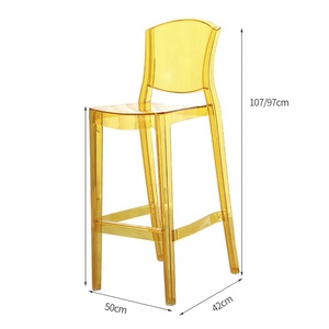 Usine En Gros Quantité Minimale De Commande <span class=keywords><strong>4</strong></span> Pièces Durable Clair En Plastique Tabouret de <span class=keywords><strong>Bar</strong></span> À Manger <span class=keywords><strong>Chaises</strong></span> Pour Le Mariage Parti Banquet Et Restaurant - Product Image 4