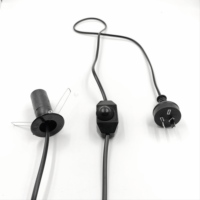 Prise australienne AU + interrupteur 301 + corps nu E14 + ressort + base ronde, pièce de lampe de table, accessoires pour lampe de sel, cordon de fixation de lampe