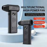Souffleur d'air turbo 130000 tr/min et nettoyeur, moteur DC sans balais, batterie 8000 mAh, puissance 180 W, lumière LED, contrôle multi-vitesses, écologique