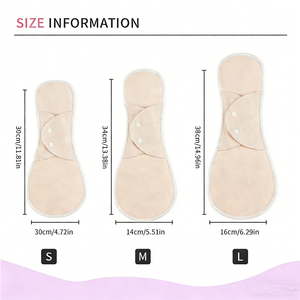 Toalla Menstrual de Tela de Algodón Puro, Elegante, Suave y Amigable con la Piel, Lavable, 12x30cm, para Mujeres - Product Image 2