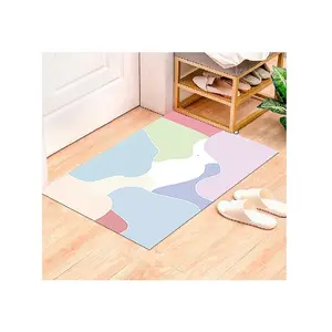 15 couches tapis antibactérien choix de maison tapis de dépoussiérage multicolore nettoyage rapide saleté porte de toilette tapis de pied