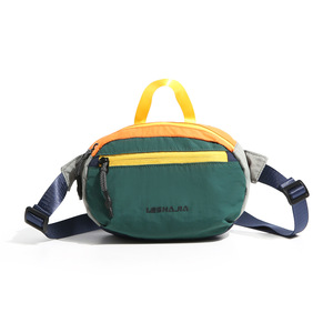 Color Blocking Multicolor Contrast Waist <b>Bag</b> Portable Outdoor Sling Fanny Pack Water Resistant <b>Nylon</b> <b>Shoulder</b> Sling <b>Bag</b> - Product Image 1