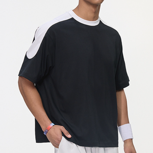 Camiseta de Manga Corta para Hombre de Alta Calidad, Corte Amplio y Recto, Secado Rápido, Tacto Fresco, Diseño Color Block 7A, Antibacteriana - Product Image 2