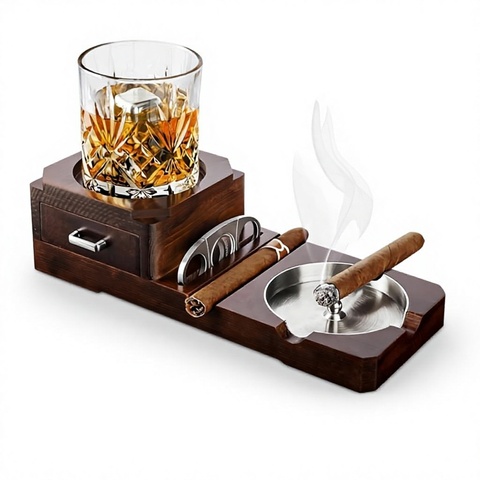 Bespoke Slide-Drawer Wooden Ashtray