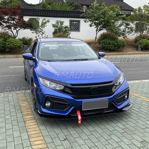 Lèvre de pare-chocs avant pour Honda Civic SI 2/4 portes 2017-2021 et tous les modèles Hatchback 2017-2021, diffuseur séparateur 3 pièces - Product Image 6