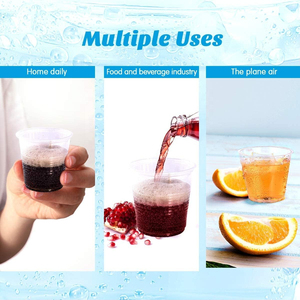 3oz Printing Disposable <b>Plastic</b> <b>Cups</b> Single Wall Round Style for Cold Beverages Water Wine Fruit Juice Beer Tea Other <b>Drinks</b> - Product Image 5