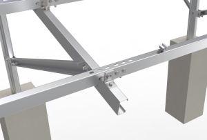 Système de montage de panneaux solaires pour <span class=keywords><strong>carport</strong></span> Greatest Energy GT à <span class=keywords><strong>double</strong></span> support, en alliage d'<span class=keywords><strong>aluminium</strong></span> anodisé, résistant au vent de 55 m/s et aux charges de neige de 1,4 KN/m² - Product Image 5