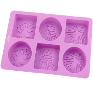 Wholesale 3D Flower <b>square</b> Rectangular Cake Soap Moulds Handmade Silicone Soap Mold with logo - Product Image 6