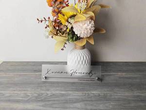 Clear Script Executive Desk CEO Sign New Job Office Small Business Decor Promoción Regalo-Inyección de placa de nombre acrílica de pie - Product Image 6