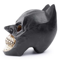 Adornos para Acuario, Máscara de Calavera Humana para Halloween, Resina Negra Ecológica Hecha en Zhejiang, China, Decoración de Halloween, Modelo D1-174