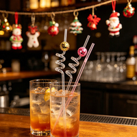 Pailles jetables effet boule disco, en plastique miroir doré et rose, accessoires de bar modernes pour cocktails, mariages, fêtes de Noël et autres événements.