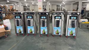 縦型アイスクリームマシン - 自動、3種類のフレーバー、業務用アイスクリームメーカー、ダブルコンプレッサー - Product Image 6