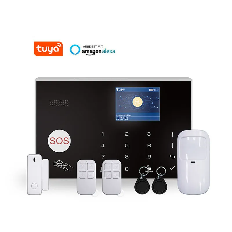 Tuya Mạng Kép Đa-Ngôn Ngữ Wifi Báo Động Nhà GSM Chống Trộm Báo Động Máy Chủ Nhà Thông Minh Hệ Thống