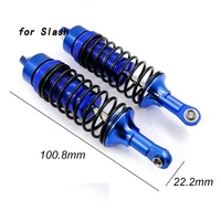 Peredam Kejut Aluminium Alloy Rakitan Full Metal Big Bore Shock Depan & Belakang untuk Traxxas 1/10 Slash 4x4 Mobil RC Truk Acc