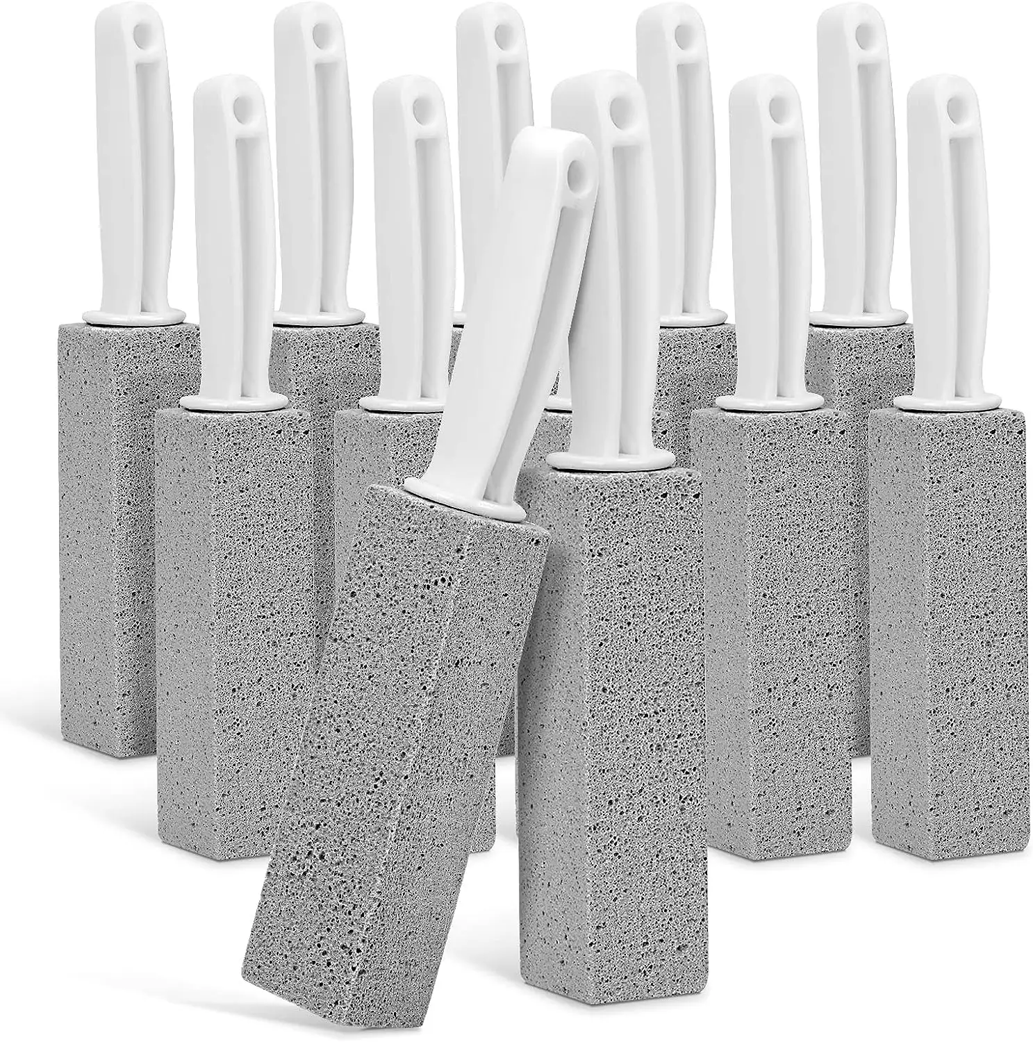 Stone Toilet Bowl Clean Brush with Handle Pumice Scouring Pad Stick Cleaner for Cleaning Toilet