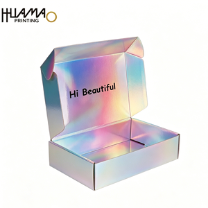Iridescent Holographic Mailer <b>Boxes</b> Custom Printed Rainbow Effect Shipping <b>Boxes</b> for Small Business Corrugated Mailer <b>Boxes</b> - Product Image 6