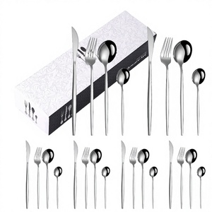 <span class=keywords><strong>Set</strong></span> di posate in acciaio inossidabile <span class=keywords><strong>titanio</strong></span> nero e oro da 24 pezzi, molto venduto, con <span class=keywords><strong>coltelli</strong></span>, forchette e cucchiai lucidati a specchio, con scatola portatile. - Product Image 5