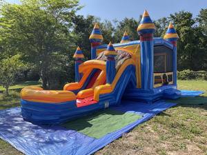 Castillo Inflable Azul, Castillo Hinchable, Casa de Brinco, Brincolín Inflable Comercial de PVC para Adultos - Product Image 2