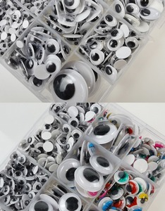 לנענע עיניים זזות דבק עצמי 15 רשתות בגדלים שונים pvc נע עיניים פלסטיק עבור צעצועים ושימוש קישוט - Product Image 5