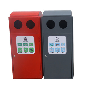 Ngoài trời thép Thùng rác Thùng rác có thể bên ngoài công viên đường phố chia kim loại chất thải thùng sắt tái chế bộ sưu tập Thùng rác - Product Image 5