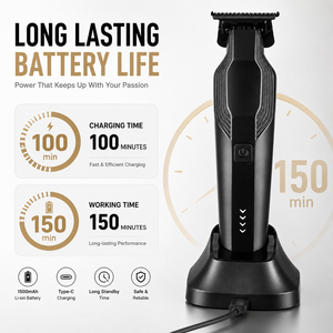 Cortadora de Pelo Profesional MRY de 7000 RPM con Cuchilla de Cerámica de Titanio, Recortadora Inalámbrica para Barbería, Máquina de Corte de Pelo Plug & Play para Hombres - Product Image 5