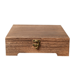 Caoxian Wooden Tea <b>Box</b> Rectangle Handmade <b>Storage</b> Gift Craft 25cm X 6cm X 25cm - Product Image 3