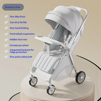 Nouvelle conception portable compacte pliable d'une seule main 	 Poussette bébé 0-36 mois, design moderne, avec capote respirante pour nouveau-né