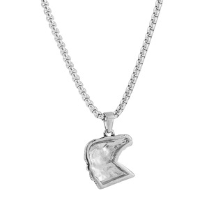 yunnique Stainless Steel Horse Head Pendant Necklace <b>Silver</b> Gold Color Animal Shape Fashion Jewelry for Men Women 122007 - Product Image 3